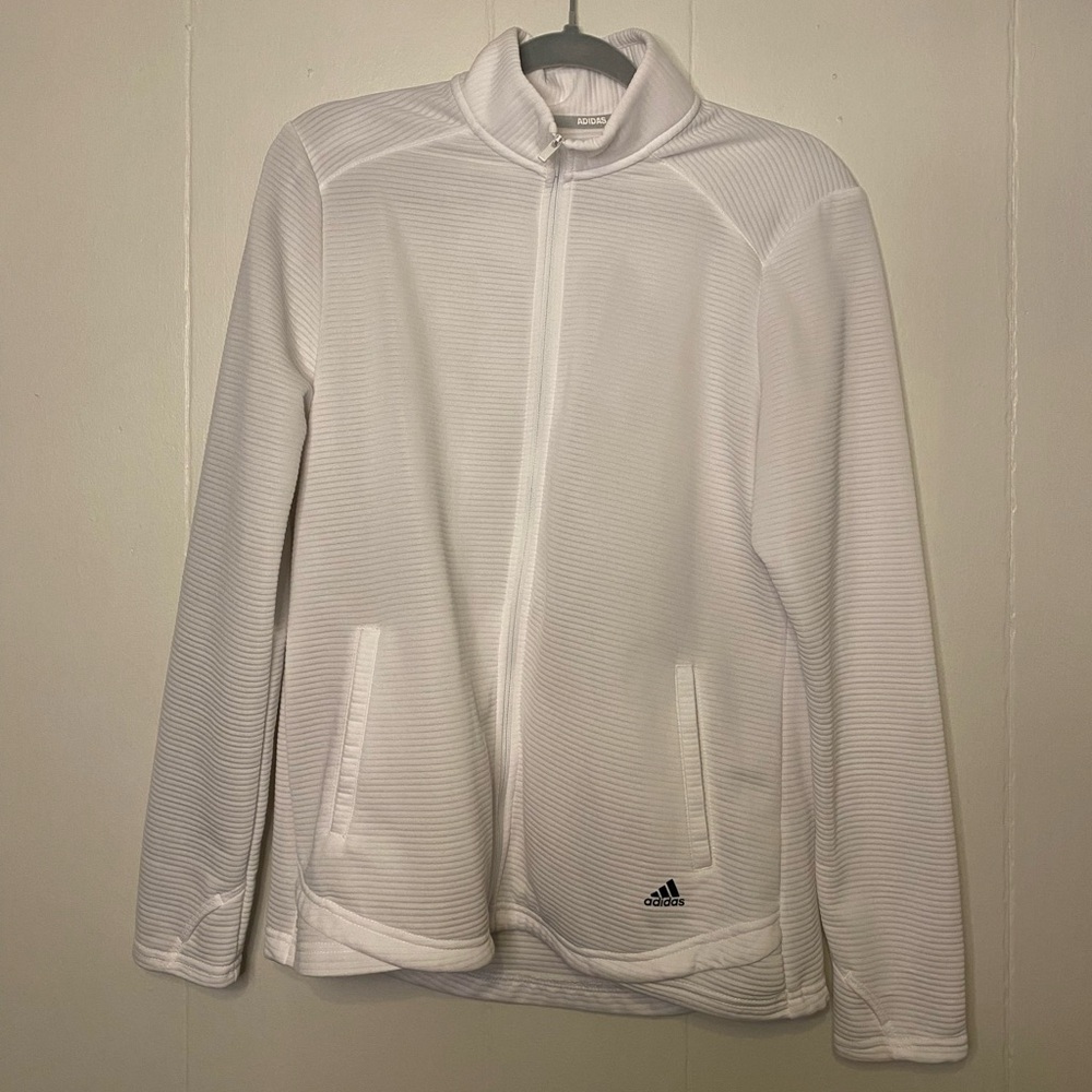 White Adidas Golf Quarter Zip